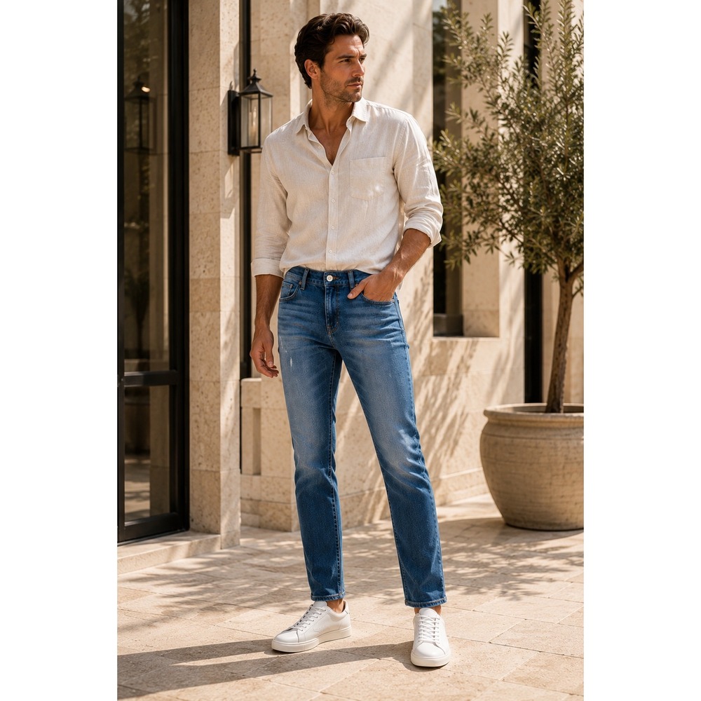Closed A Better Blue Candiani Italian Denim Slim Jeans Medium Wash, 34